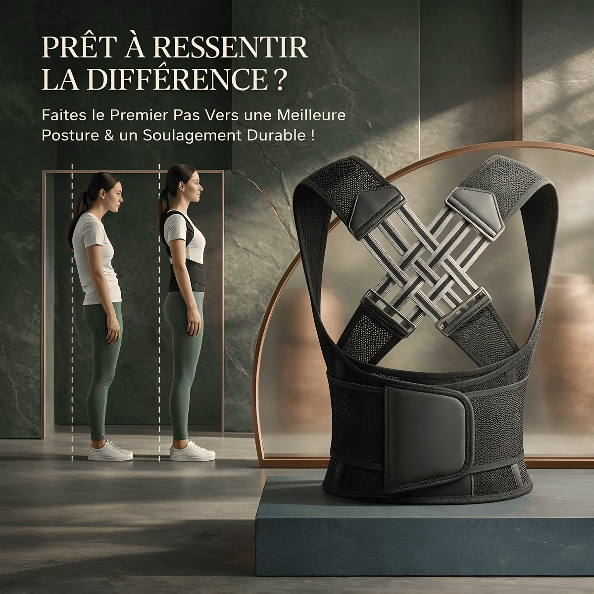 Correcteur de posture nouvelle génération — soutien dorsal complet